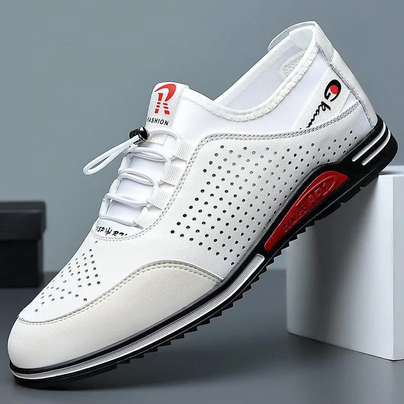 👟【39-44】 Letnie, oddychające buty męskie z prawdziwej skóry