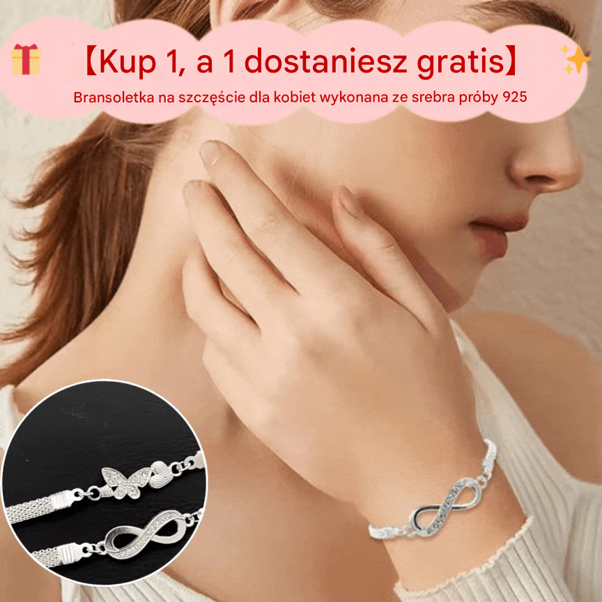 【🎁Kup 1, a 1 dostaniesz gratis】✨Bransoletka na szczęście ze srebra próby 925 dla kobiet