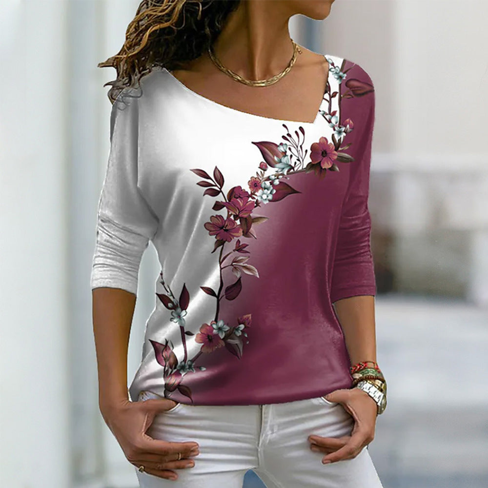 【S-2XL】🌺👚Wiosna 2025 nowa koszulka damska z nadrukiem