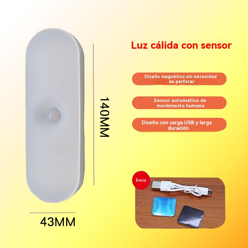 【Compre 3 unidades y llévese 3 gratis】🏡💡Luz LED inteligente con sensor de presencia, fácil de cargar y práctica.
