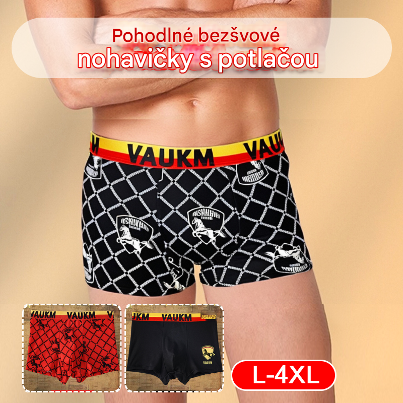 💥【Kúpte 3 a získajte 3 zadarmo】🚹✅🔥Priedušná spodná bielizeň z ľadového hodvábu pre mužov, pohodlná bezšvová spodná bielizeň, plus size, módna potlač