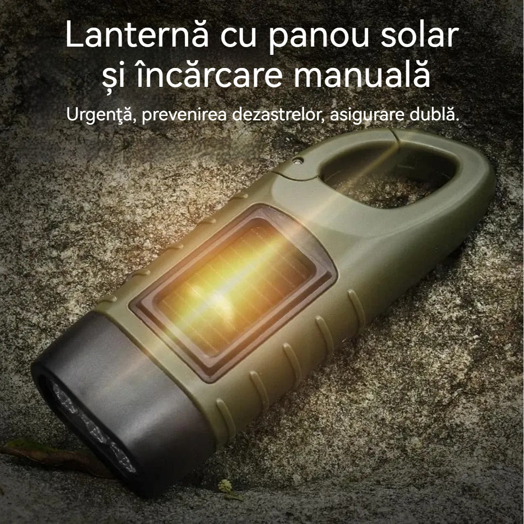 🔥 Kup 1 i otrzymaj 1 gratis 🔥⚡Latarka z panelem słonecznym i ręcznym ładowaniem – przenośny generator idealny na wypadek sytuacji awaryjnych i przygód!