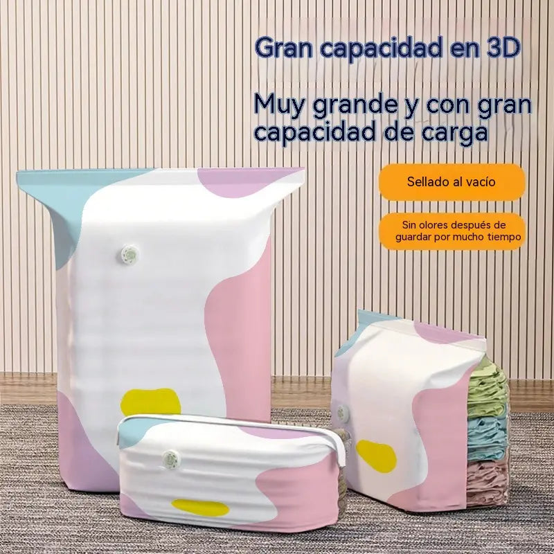 đ§łăJuego de 5 piezasăđš Bolsa de almacenamiento al vacĂo grande y compresible: no requiere bomba, es a prueba de fugas e ideal para ahorrar espacio en maletas y en casa âïž