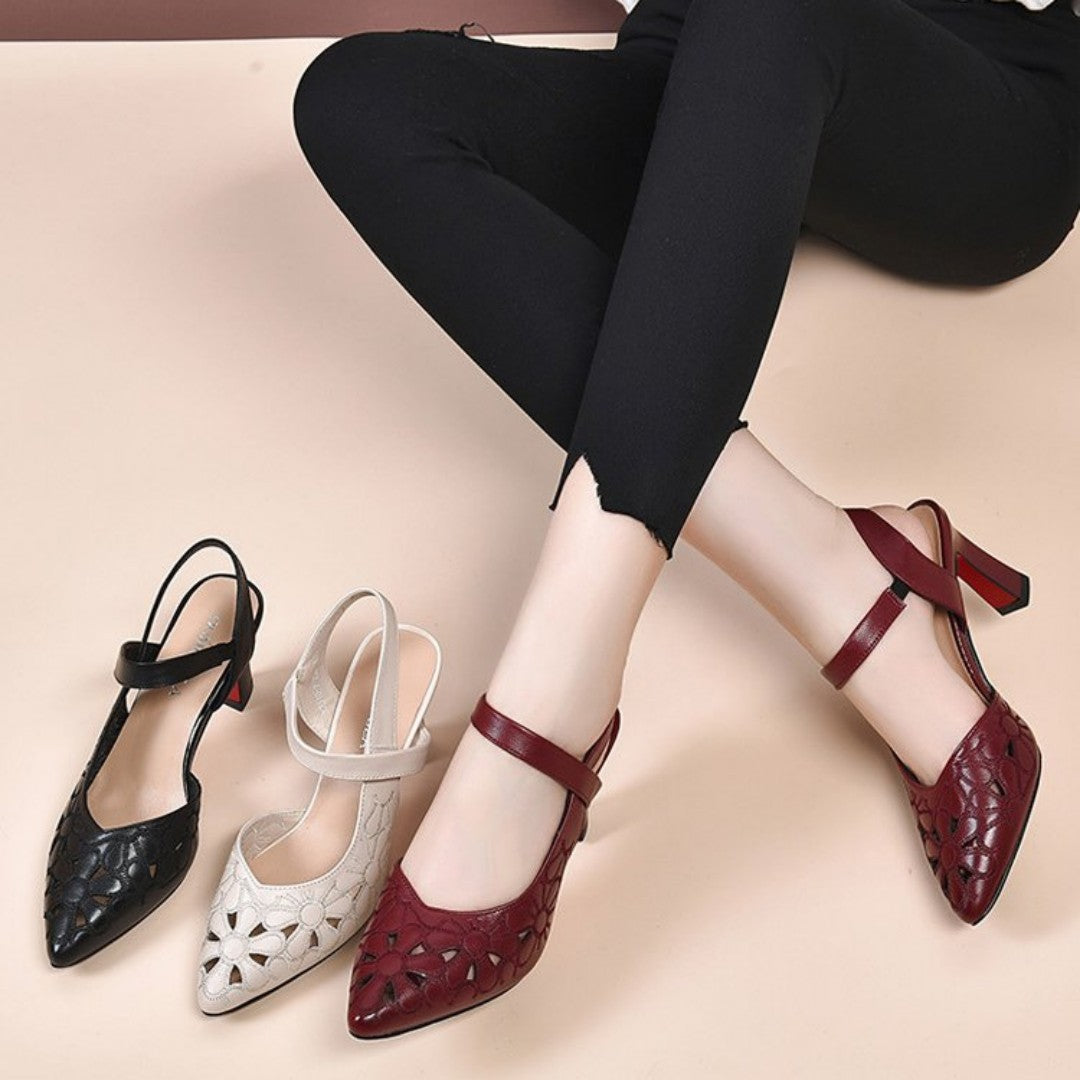 💖👍👡【35-41】2025 Nowa moda oddychające panie puste siatkowe buty na wysokim obcasie dla kobiet
