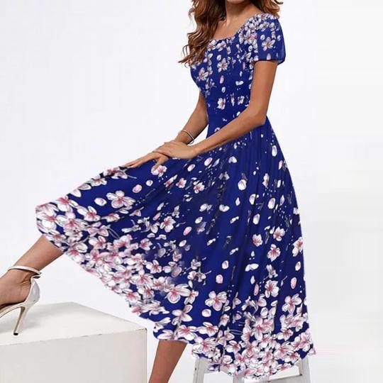 ✨【S-3XL】2024 Wiosenno-letnie eleganckie sukienki z kwiatowym dekoltem w serek