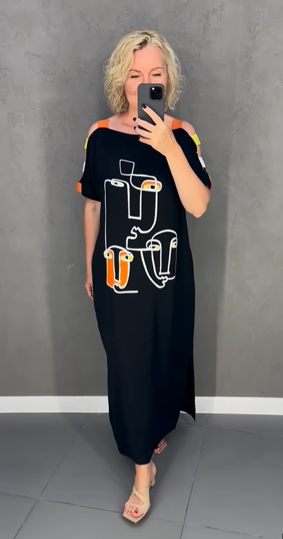 👗【S-5XL】❤️2024 nowa elegancka spódnica z odkrytymi ramionami