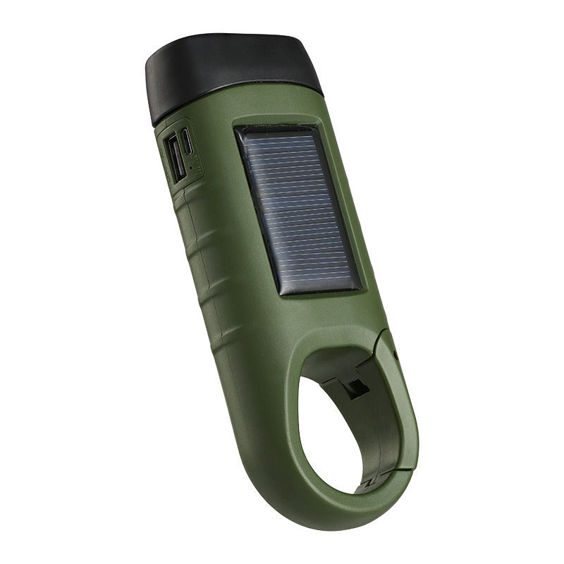 🔥 Kup 1 i otrzymaj 1 gratis 🔥⚡Latarka z panelem słonecznym i ręcznym ładowaniem – przenośny generator idealny na wypadek sytuacji awaryjnych i przygód!