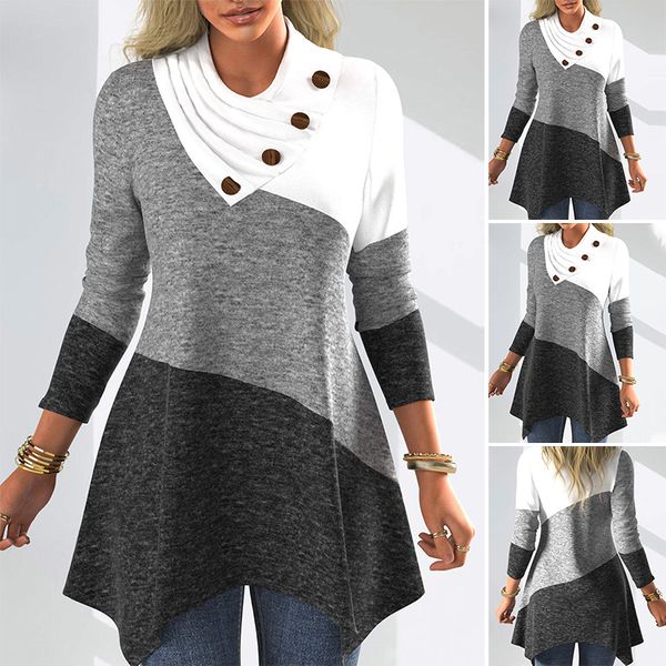 【S-3XL】 jesienno-zimowa nowa czysta bawełniana sukienka z długim rękawem dla kobiet