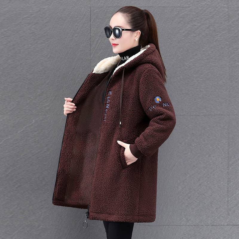 🌺🌺【M~4XL】Zimowa nowa modna szeroka kurtka z grubego polaru jagnięcego