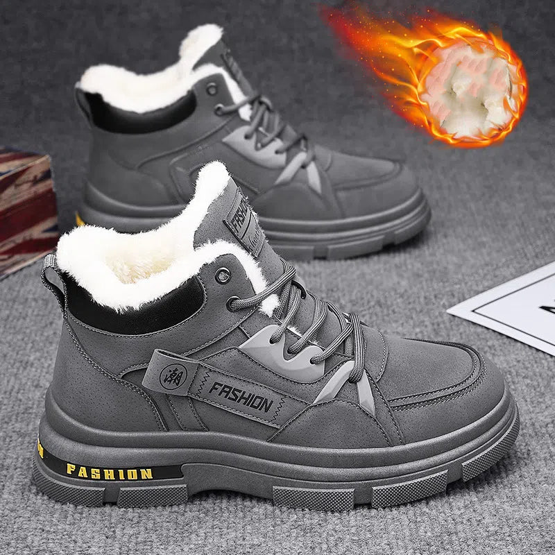 🔥🔥👞【39-44】2025 nowe męskie zimowe, pogrubione, aksamitne, ciepłe buty Martin