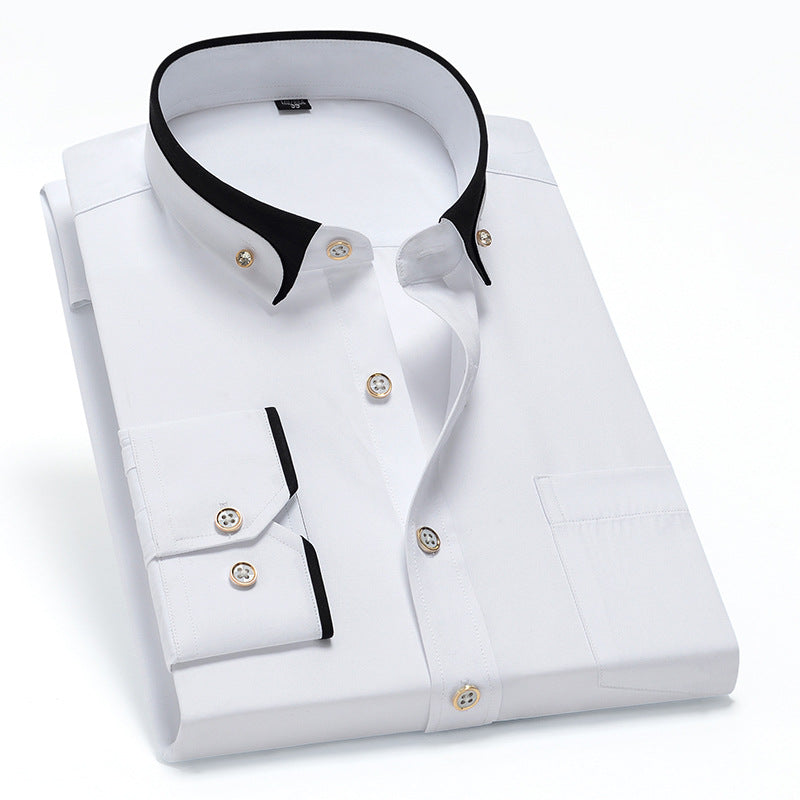 【S-4XL】👕2024 nowa, oddychająca męska koszula biznesowa z długimi rękawami