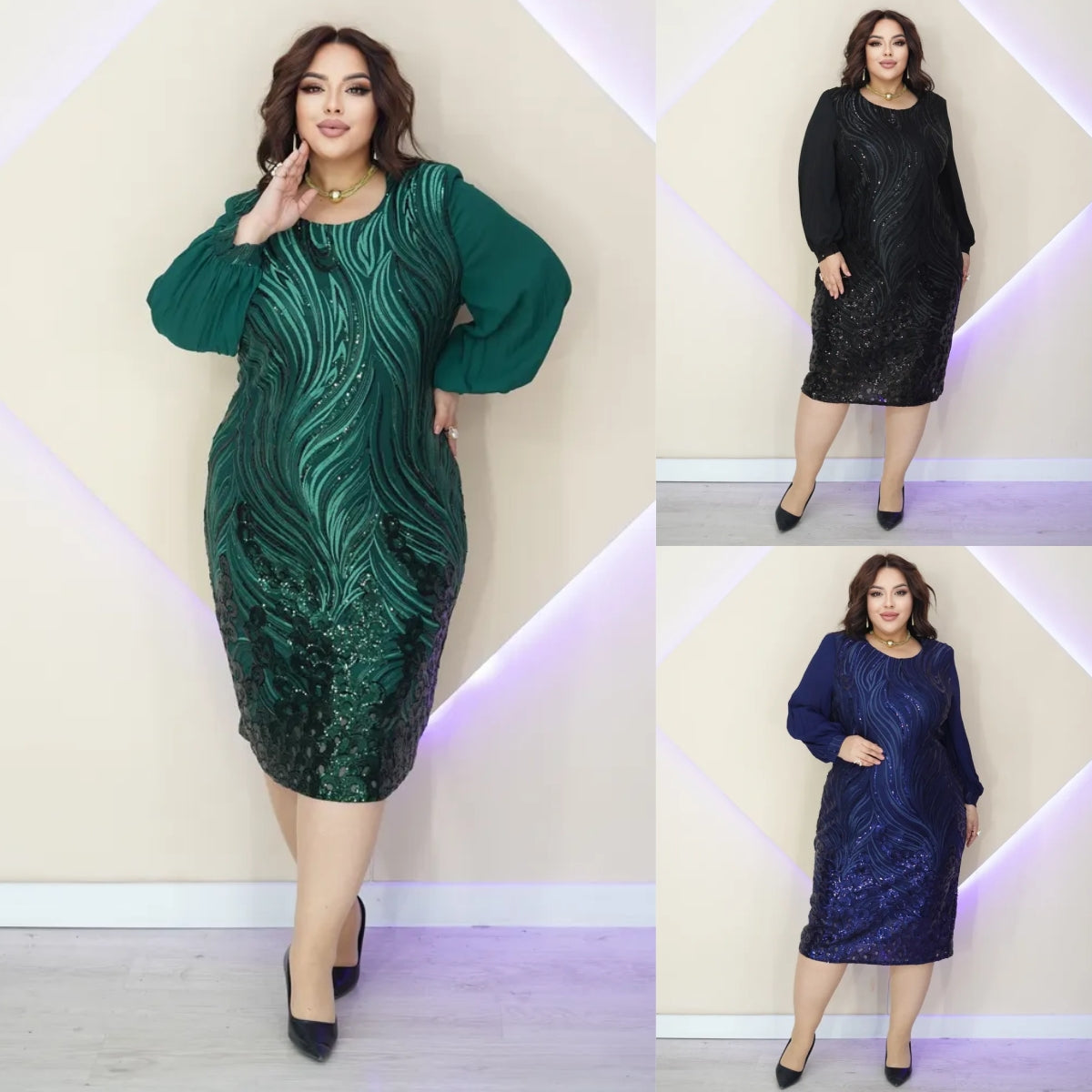 💖💖【S-5XL】Nowa i elegancka sukienka z szyfonu wysokiej jakości