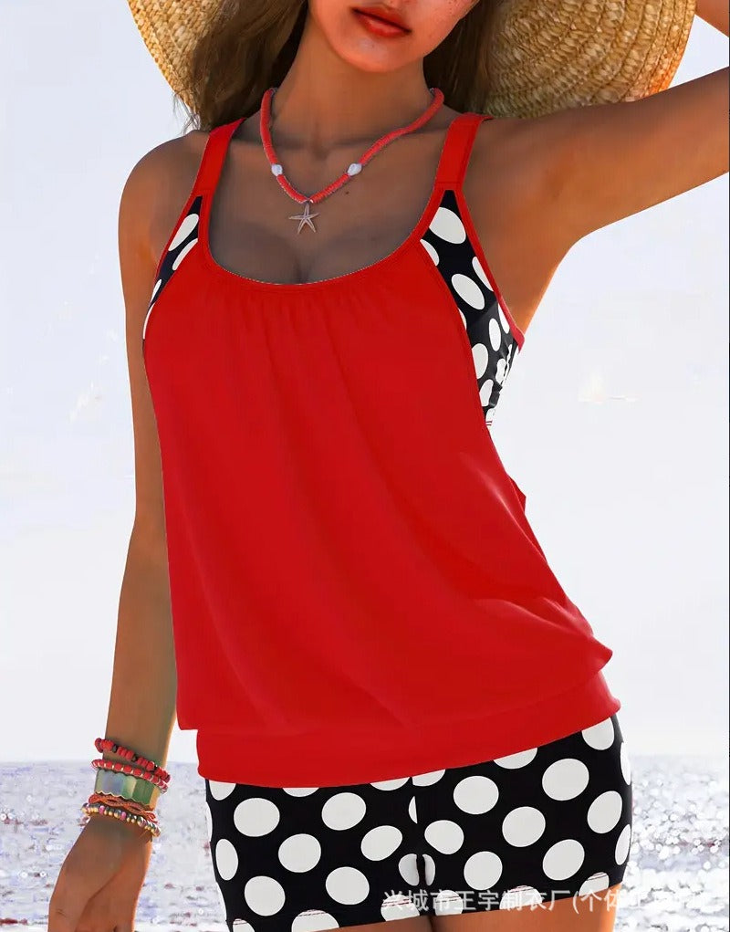 🏖️【S-5XL】Seksowny damski kostium kąpielowy Halter Polka Dot Plus Size 2025