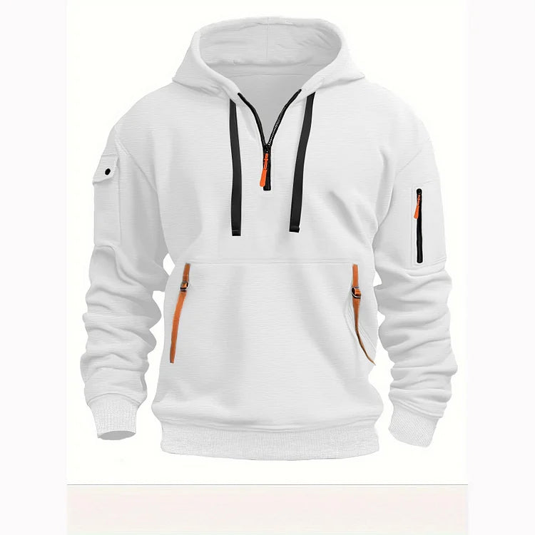 💥【S-5XL】Męska sportowa bluza z kapturem zapinana na zamek i wiele kieszeni