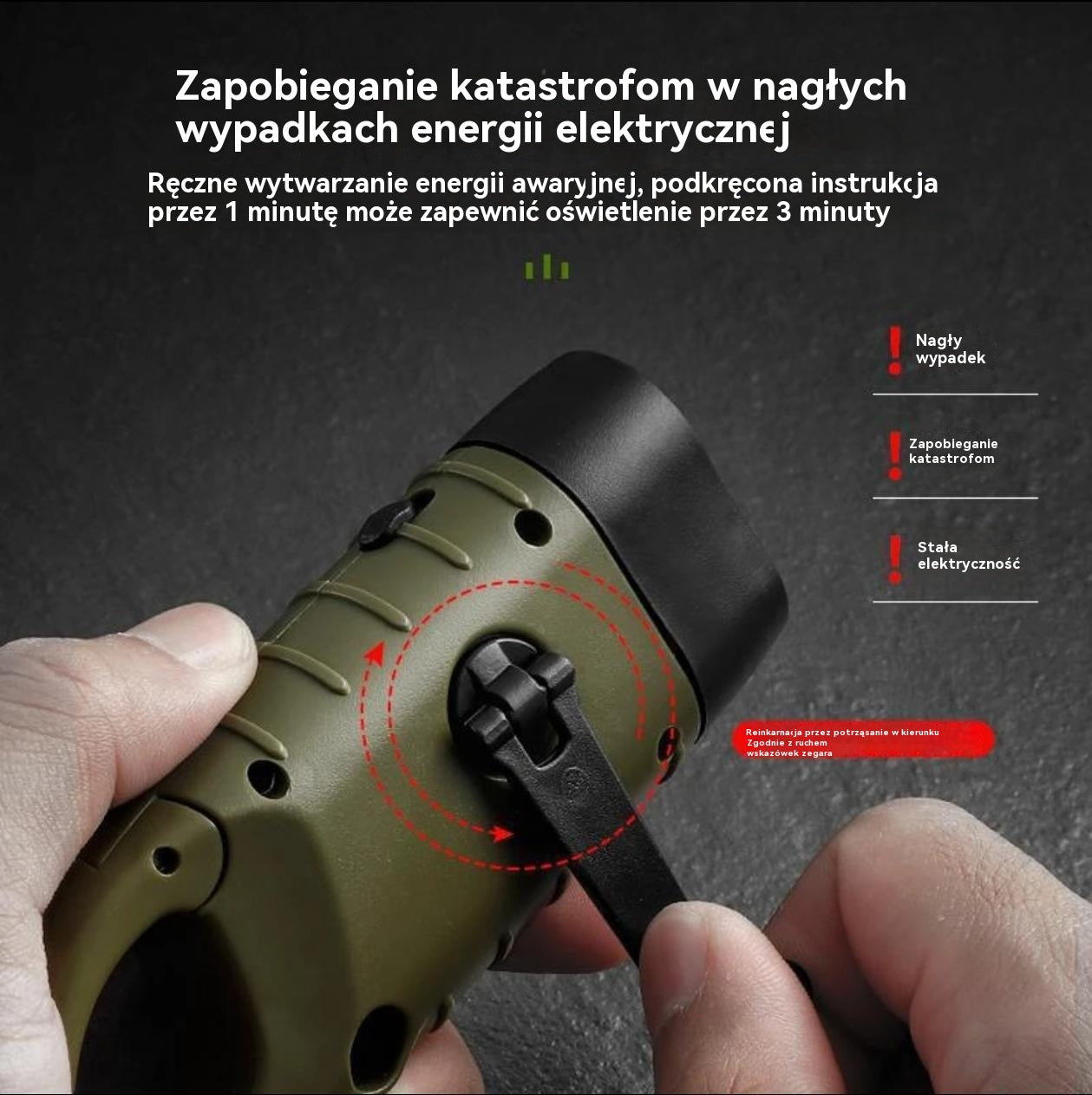🔥 Kup 1 i otrzymaj 1 gratis 🔥⚡Latarka z panelem słonecznym i ręcznym ładowaniem – przenośny generator idealny na wypadek sytuacji awaryjnych i przygód!
