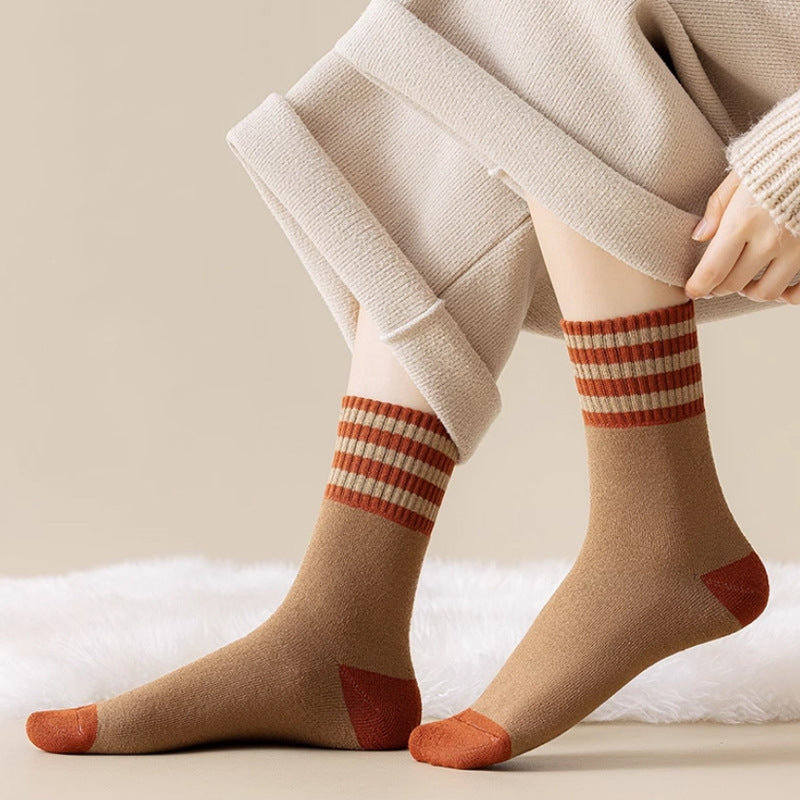 【🔥Compre 10 pares y obtenga 10 pares gratis】🎁Calcetines gruesos de algodón de invierno, cálidos y aislantes