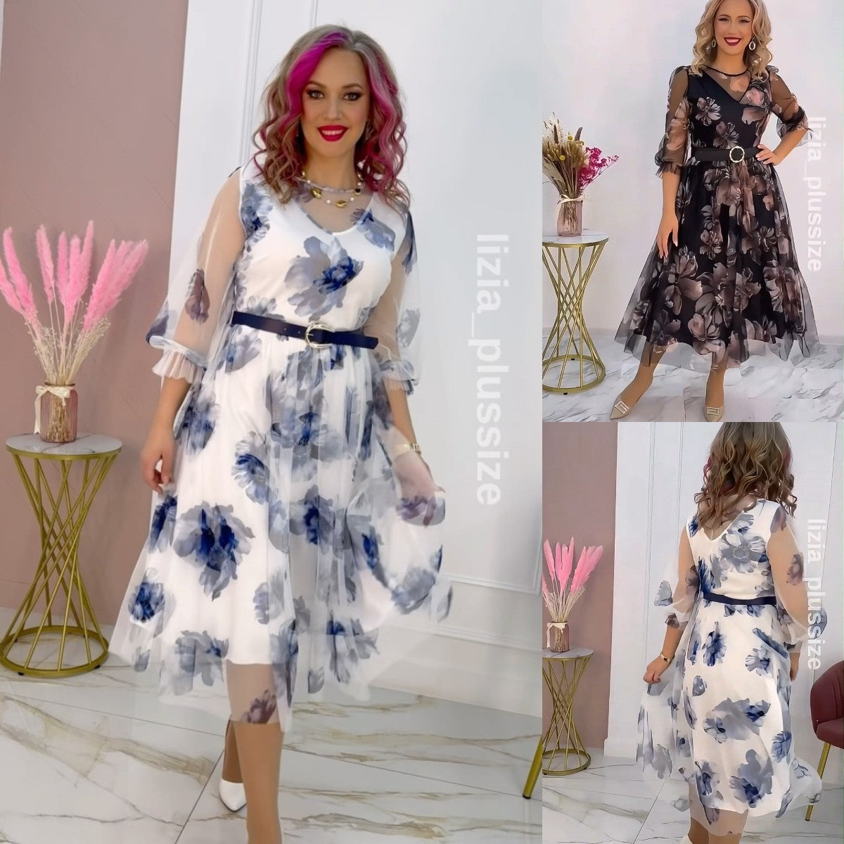🌸💥【S-5XL】Nowa elegancka sukienka z nadrukiem