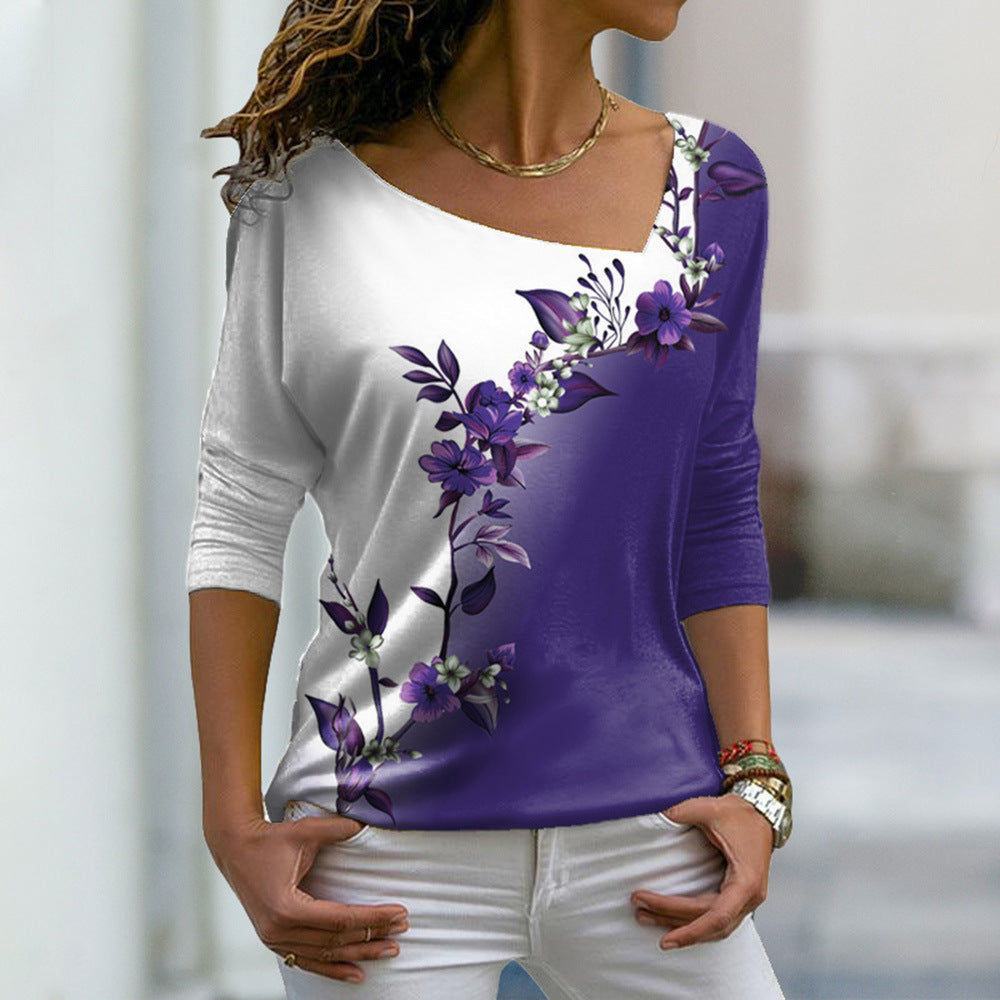 【S-2XL】🌺👚Wiosna 2025 nowa koszulka damska z nadrukiem