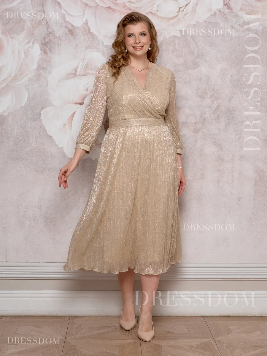 【S-5XL】💐Rochie cu efect de degrade strălucitor|Ușoară și vaporoasă|Elegantă și întineritoare