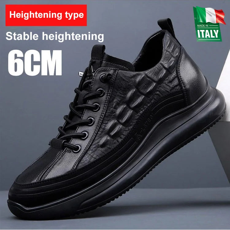 👟【38-48】 Lehké luxusní pánské boty na platformě s krokodýlím vzorem