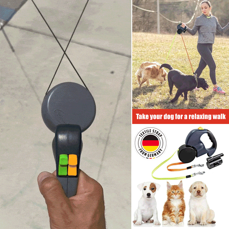 🐕🐈🔥🔥Automatycznie zwijana smycz dla zwierząt 2 w 1