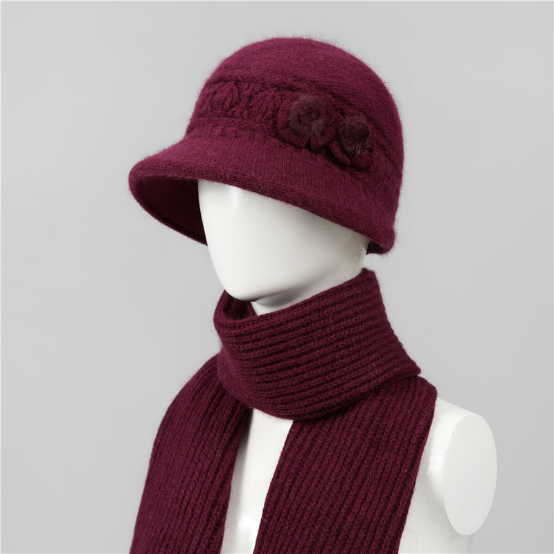 🧶czapka + szalik🧶 Ciepły towarzysz zimą: ciepła wełniana czapka z dzianiny
