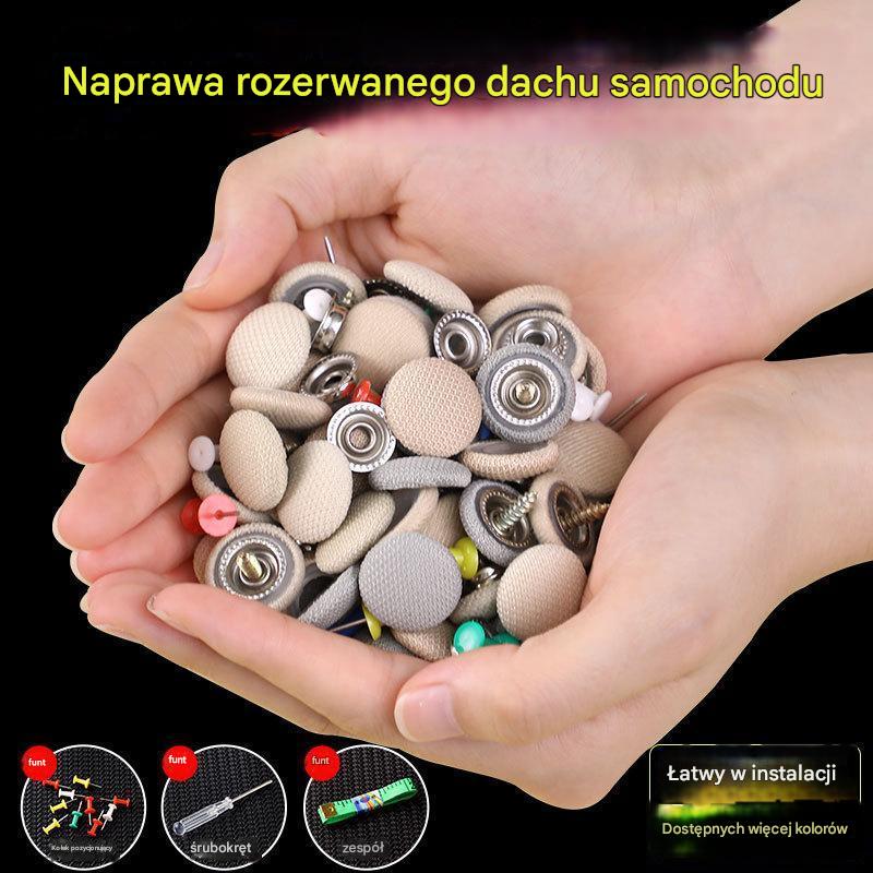 🔥 【30% ZNIŻKI】 Pokrycie dachu samochodu odpada. Napraw klamrę mocującą gwoździe. Modyfikacja i renowacja wnętrza samochodu bez demontażu (zestaw narzędzi montażowych + śrubokręt + ręcznik w zestawie).