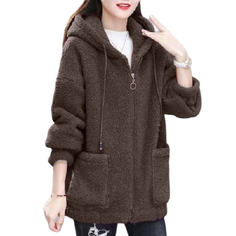 🔥🔥 【M-4XL】 2025 jesienno-zimowa nowa moda damska polarowa kurtka z kapturem