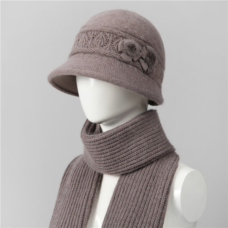 🧶czapka + szalik🧶 Ciepły towarzysz zimą: ciepła wełniana czapka z dzianiny