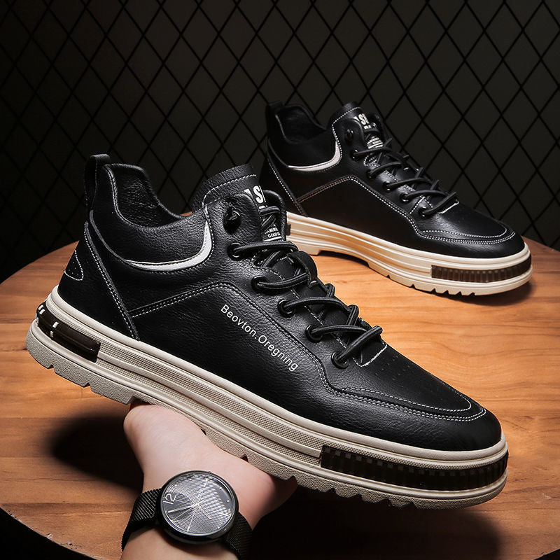 🔥【50% off】👟【39-44】2025 oddychające, skórzane, męskie, płaskie buty biznesowe