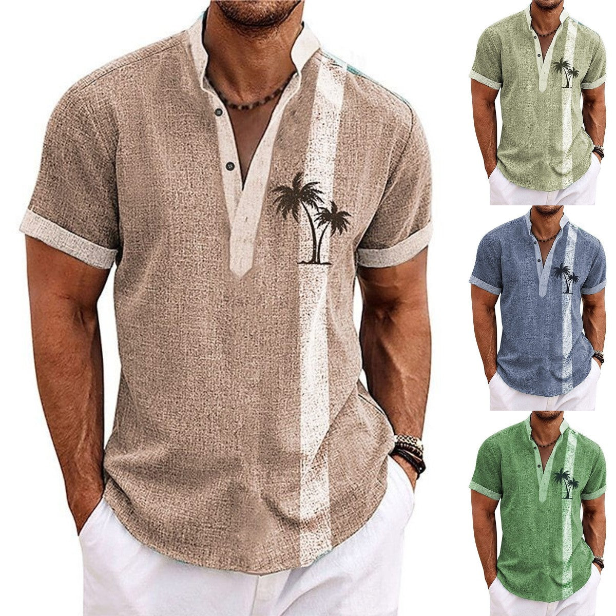 【S-6XL】😎☀️2024 Męska bawełniana koszula w stylu casual, resortowym