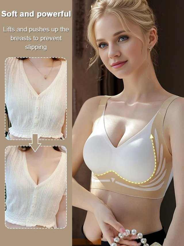 😍【Cumpărați 1, primiți 1 gratuit】【40-85KG】Sutien pentru femei fără sârmă, dintr-o bucată❤️
