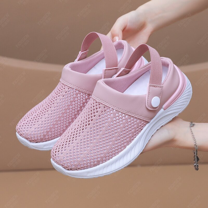 🔥【Oferty cenowe】🔥【36-41】 Letnie buty Hollow Mesh Oddychające damskie modne codzienne sandały plażowe