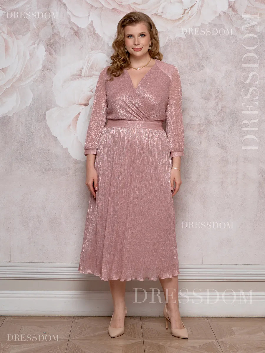 【S-5XL】💐Rochie cu efect de degrade strălucitor|Ușoară și vaporoasă|Elegantă și întineritoare