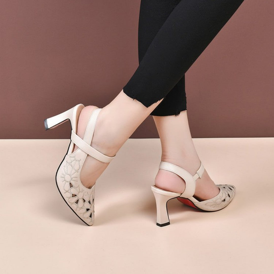 💖👍👡【35-41】2025 Nowa moda oddychające panie puste siatkowe buty na wysokim obcasie dla kobiet