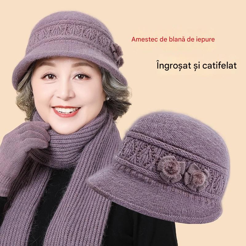 🧶czapka + szalik🧶 Ciepły towarzysz zimą: ciepła wełniana czapka z dzianiny
