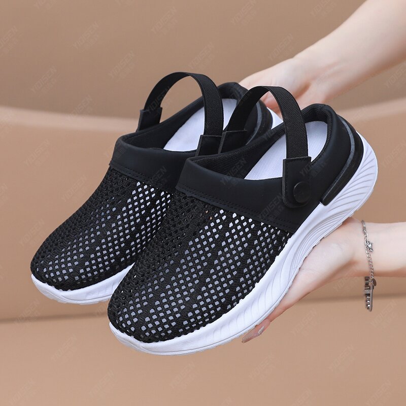🔥【Oferty cenowe】🔥【36-41】 Letnie buty Hollow Mesh Oddychające damskie modne codzienne sandały plażowe