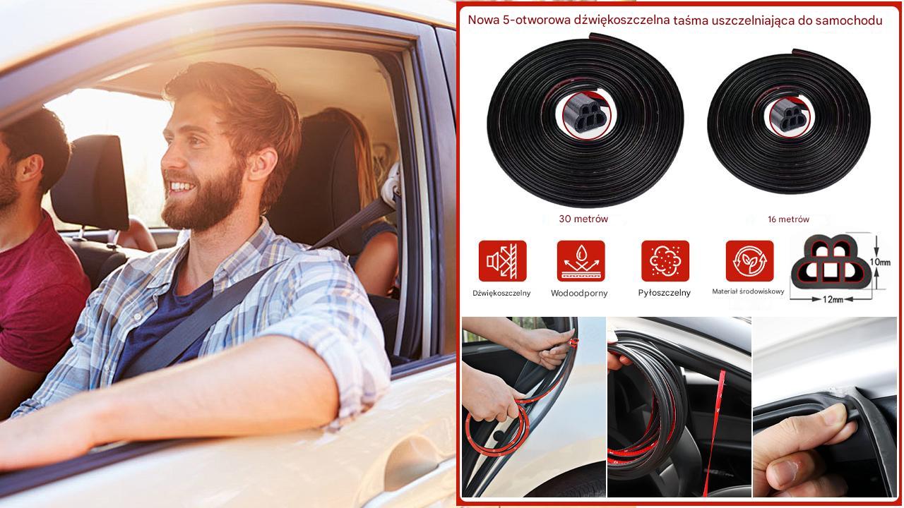 【30 m】 Nowa taśma wygłuszająca do samochodu z 5 otworami