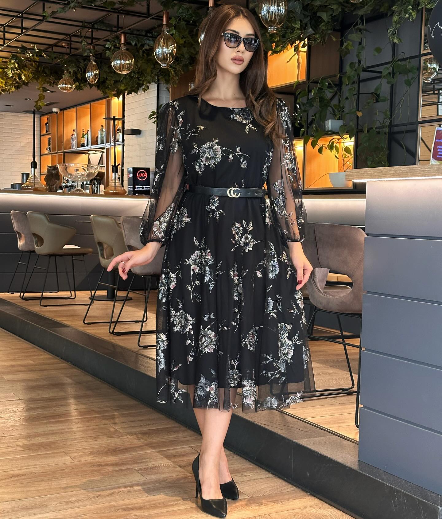 【S-5XL】👗Nowa letnia elegancka tiulowa sukienka w kwiaty