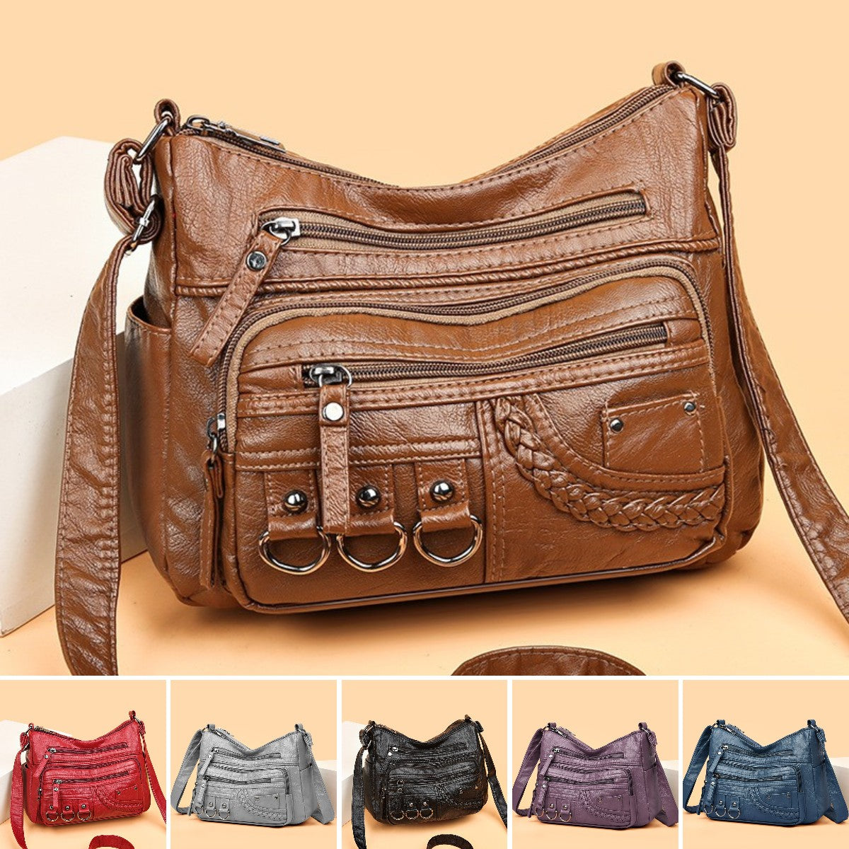 💥【50% zniżka na czas ograniczony】👜2025 nowa torba na ramię / crossbody z miękkiej skóry o dużej pojemności-3868687