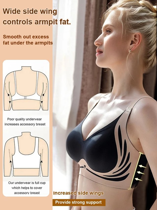 😍【Cumpărați 1, primiți 1 gratuit】【40-85KG】Sutien pentru femei fără sârmă, dintr-o bucată❤️