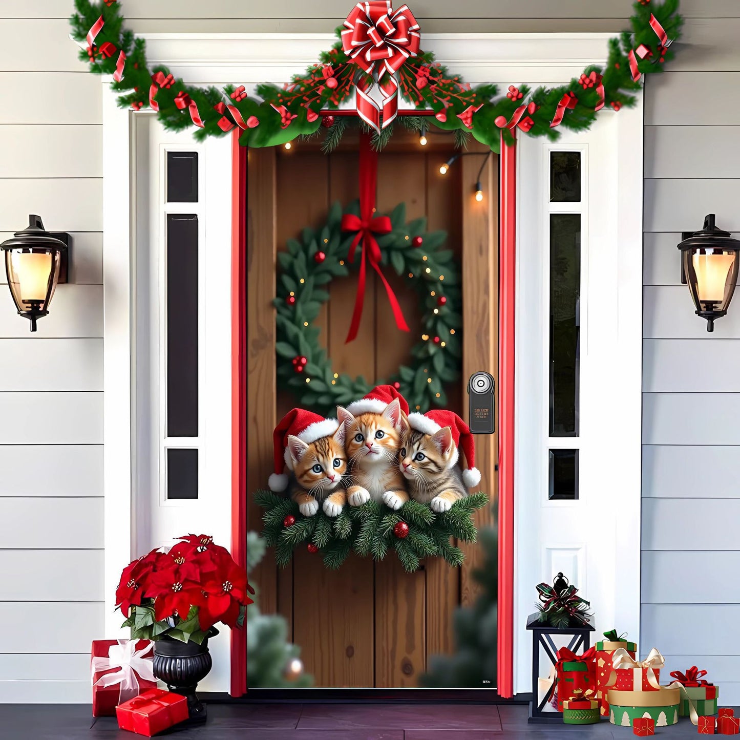 【Compra 1 y llévate 1 gratis】🎄Oferta anticipada de Navidad: 50 % de descuento en 🎅Decoraciones navideñas para puertas🎅