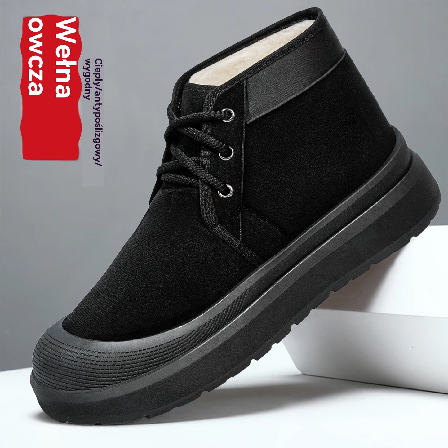 【39-45】Nowe zimowe buty męskie, ocieplane i wyściełane polarem, ciepłe i codzienne, bawełniane buty