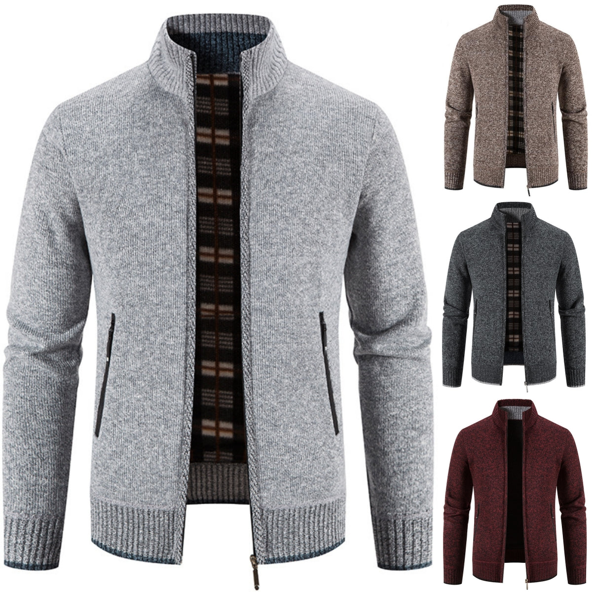 ❄️⛄️【M-3XL】Męski, swobodny, polarowy sweter rozpinany