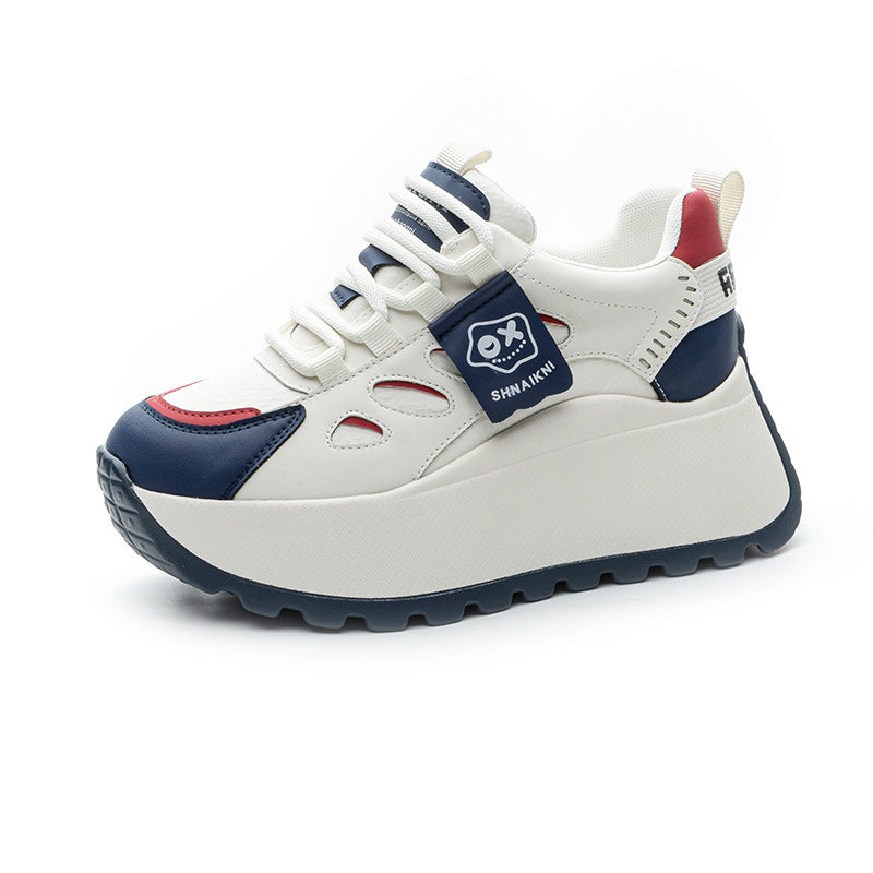 👟✨【+5 cm magasság】Vastag talpú, hétköznapi sportcipők – modernek, kényelmesek és könnyen illeszthetők 💫