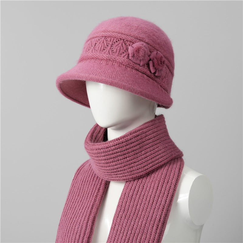 🧶czapka + szalik🧶 Ciepły towarzysz zimą: ciepła wełniana czapka z dzianiny