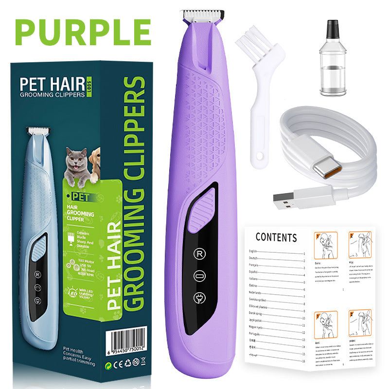 💥【Compra 1 y llévate 1 gratis】🐾💖Afeitadora recargable para mascotas con luz LED