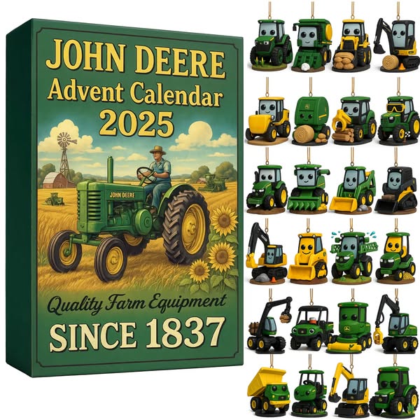 【Kup 1, otrzymaj 1 gratis】🎁🎁24 dni *Kalendarz adwentowy John Deere