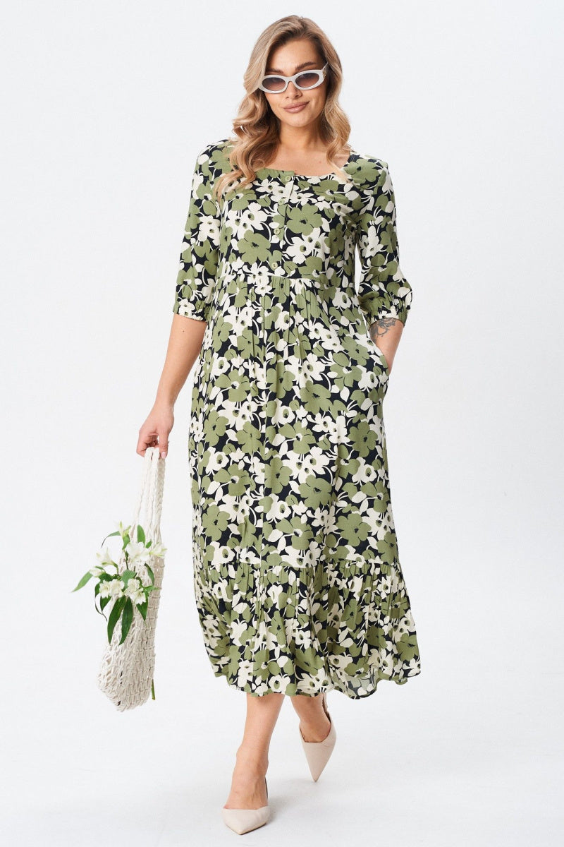 🔥【Nowości na lato】🌺👗(S-5XL)Sukienka bawełniana na co dzień w dużym rozmiarze | Wygodne, przewiewne, idealne na lato