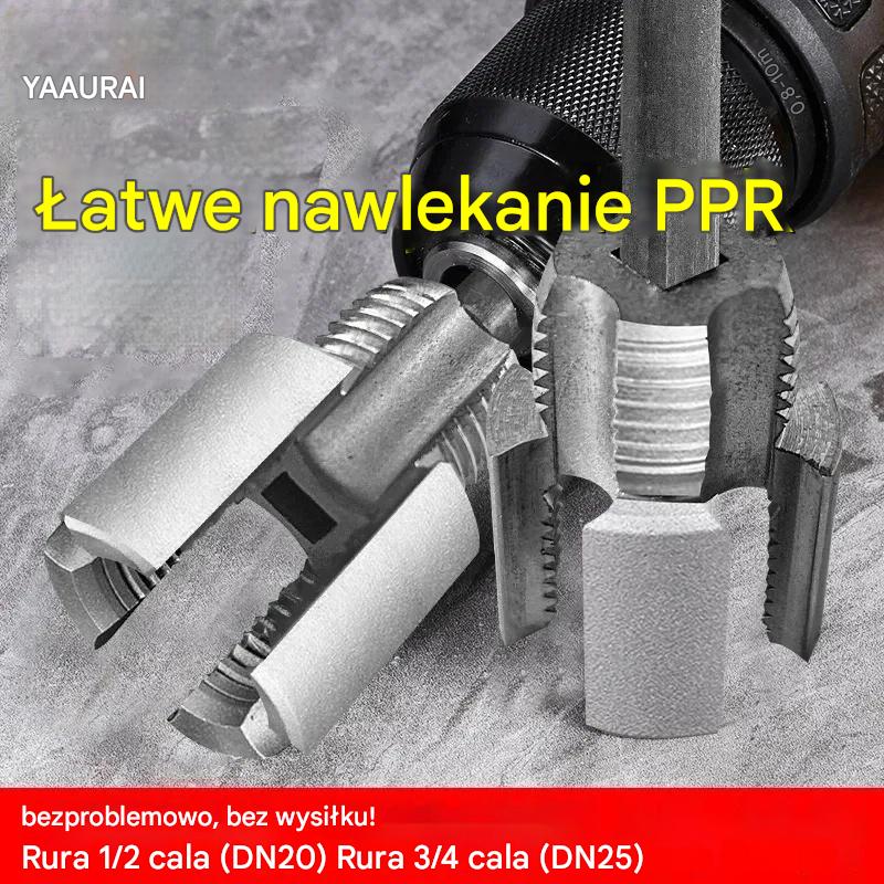 【Kup 1, otrzymaj 1 gratis】🔩Łatwe gwintowanie PPR – bez spawania, bez wysiłku! 【Zestaw 2-częściowy – do rur 1/2” (DN20) i 3/4” (DN25)】